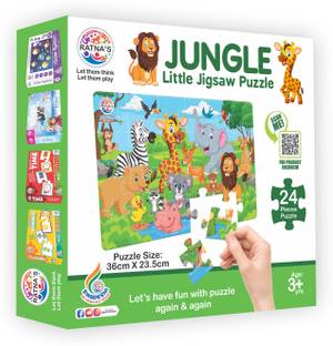 Ratnas Little Jigsaw Jungle Pack of 4 (1540) Jigsaw Puzzle