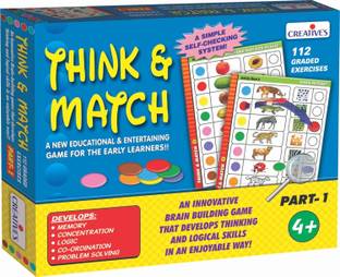 Creatives Think & Match Part-1, Brain Building Games for Kids Educational Board Games