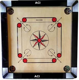 ACi CARROM BOARD M SIZE 26 INCH 1.5*1.5 66.04 cm Carrom Board