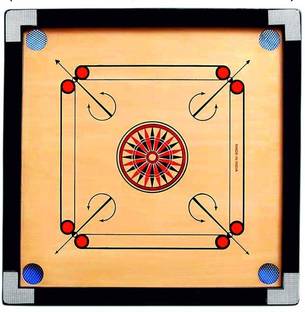 amrita [20 inch] Premium Quality Smooth & Shiny Glossy Small 50 cm Carrom Board