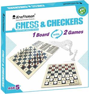 Kraftsman Wooden Chess Board Big Size Game Set for Kids and Adults of all age groups 0.6 cm Chess Board