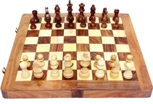 AVM Wooden Board 12" Folding With 2.25" Coins 15 cm Chess Board