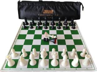 bragnam 17x17 Fide Standards Vinyl Chess Set with Extra Queens & Carry Bag 43 cm Chess Board