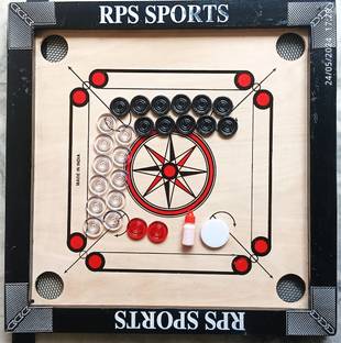 Kumud CARROM BOARD 20 INCH FOR KIDS 5 TO 15YEAR ,CARROM BOARD WITH COINS 24 PCS 4 cm Carrom Board