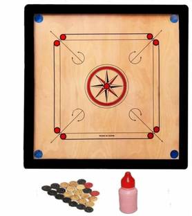 Red Queen Special medium glossy finish 4 cm Carrom Board