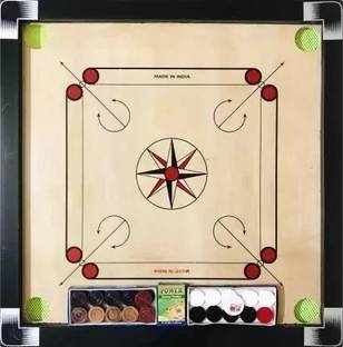 HHS SPORTS Wooden Carrom Board 26 inch B 66 cm Carrom Board