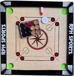 RPH SPORTS 20X20 INCH SMALL SIZE CARROM WITH 24 WOODEN COIN 5 cm Carrom Board