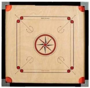 HouseOfCommon 26, inch&.. carom. with. coins. and striker (black) Carrom Board 65 cm Carrom Board