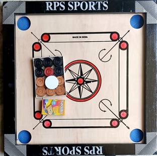 RPS Present High Quality 20 inch Carrom Board |Wood Coins| Powder 50 cm Carrom Board
