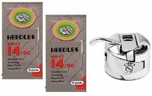 ZENITH Organ Steel Needles NO HA 14, 2 Packs, 10-Pieces Bobbin Case