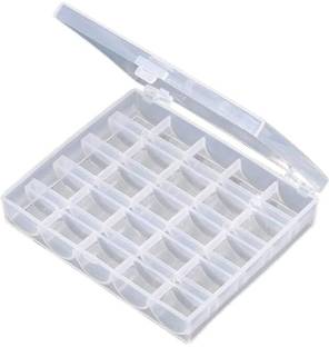 SYGA White Transparent Bobbin Storage Box Bobbin Case