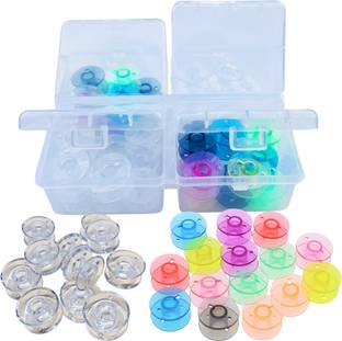 Artonezt Plastic Sewing Machine Bobbins (40 Pcs) in a Plastic Case Plastic Bobbins