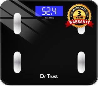 Dr Trust (USA) Model-509 Bluetooth USB Rechargeable Digital Smart Body Composition Scale Monitor Electronic Weight Machine With Body Fat Analyzer