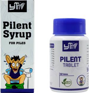 YTM Piles tablet and Syrup Combo relief pain control itching speedy recovery Tablets