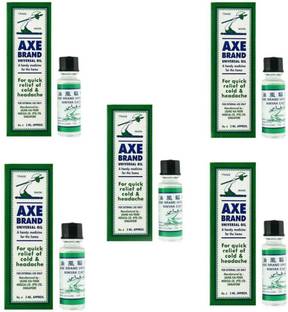 Axe Brand Universal Oil 3ml Pack of 5 [Made in SINGAPORE] Liquid