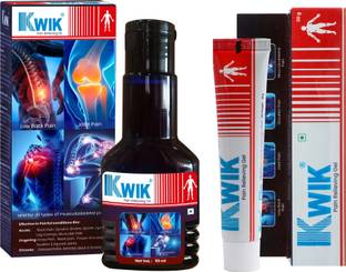 Kwik Pain Relieving Combo (Oil 50 Ml with Gel 30 Gm) Liquid