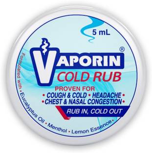 Vaporin Coldrub - 5 mL(Pack of 12) Balm