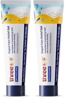 three60+ three60 Plus RAPID PAIN RELIEF Gel (Pack of 2) Gel