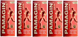 DOUBLE LIPS Pamagin Pain Oil (Relives Muscular & Joint Pains,Sprains,Strains)50 Ml Pack of 5 Liquid