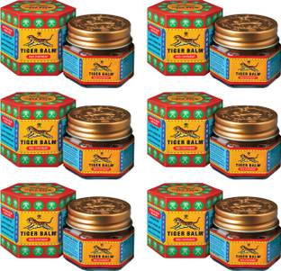 Tiger Balm Red Ointment | Ayurvedic Pain Relief Balm | 21ml each (Pack of 6) Balm