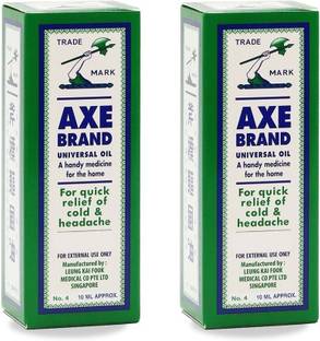 Axe Brand Universal Oil (Pack of 2, 10 ml) | Quick Relief of Headache and Cold Liquid