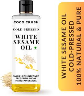 COCO CRUSH Cold Pressed White Sesame Oil | 100% Natural | Hair, Face, Body, Baby Massage