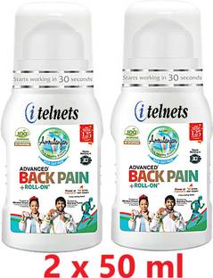 ITELNETS Amrutanjan Back Pain Roll-On (2 x 50 ml) Liquid
