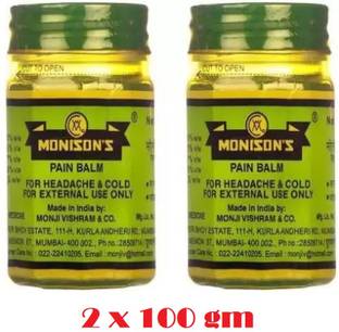 Monison Pain Balm For Cold and Headache (2 x100 gm) Balm