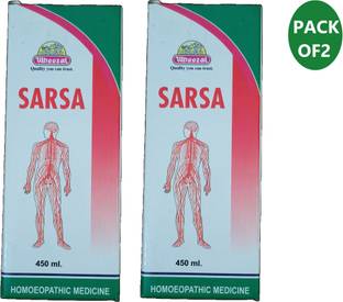 WHEEZAL Sarsa Syrup_Blood Purifier Tonic (Pack Of 2) 900 ML Liquid