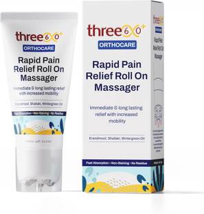three60+ RAPID PAIN RELIEF Roll On Massager | Immediate and Long-Lasting Pain Relief Liquid