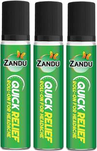 ZANDU ROLL-ON Relief From Headache - 3 x 9ml Packs Liquid