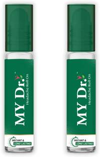 MY Dr. Headache Roll-On|Migraine,Stress,Sinus,Fatigue|No-Mess,No-Grease|Ayurvedic|2s PK Liquid