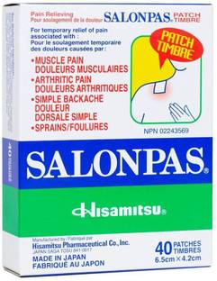 Salonpas Relieving Topical Patch | 40 Patches | 10 x 4 = 40 Patches Plaster & Patch