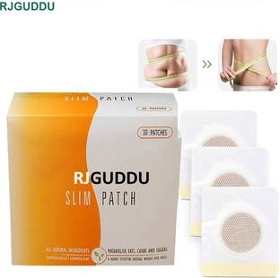 RJ GUDDU Slimming Patch For Stubborn Belly Fat – Advanced Botanical Blend | 10 Pack Plaster & Patch