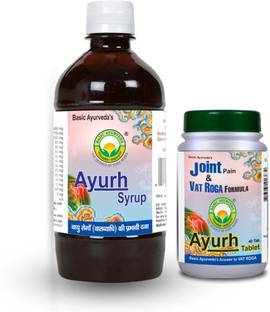 Basic Ayurveda Ayurh Syrup 450 Ml + Ayurh Tablet 40 Tablets Combo Pack Liquid