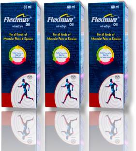 Fleximuv Pain Relief Oil - Cadila Pharmaceauticals Ltd (Pack of 3x60ml) Liquid