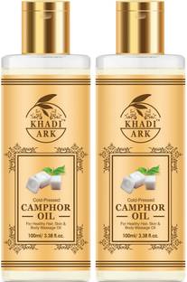 Khadi Ark Pure Camphor Oil for Skin & Hair (100 ML, Pack of 2)