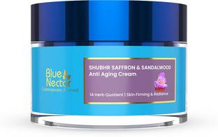Blue Nectar Ayurvedic Anti Aging Face Cream, Saffron Face Moisturizer Cream for Women