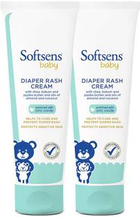 Softsens Natural Diaper Rash Cream, Enriched With Aloe Vera Juice | 50gm - Pack of 2
