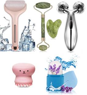 RUDRESHWAR JADE ROLLER, ICE ROLLER, 3D MASSAGER, OCTOPUS BRUSH, GOLDEN ICE ROLLER