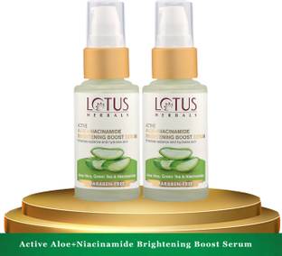 LOTUS HERBALS Active Aloe + Niacinamide Brightening Boost Serum ( Pack of 2 ) ( 30ml * 2 )