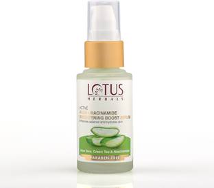 LOTUS HERBALS Active Aloe + Niacinamide Brightening Boost Serum|Enhances Radiance