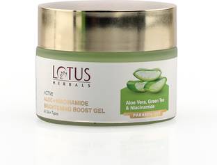 LOTUS HERBALS Active Aloe + Niacinamide Brightening Boost Gel|Paraben Free