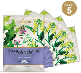 LuxaDerme Peeling & Exfoliating Foot Mask |off calluses, dry | Pack of 10
