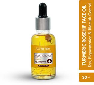 Nat Habit Pure Turmeric Rosehip Mukhalaya Facial Oil For Women|Men|13 Cold Pressed Oils