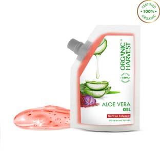 Organic Harvest Aloe Vera Gel: Saffron-Infused | For Moisturized & Glowing Skin | Organic Gel