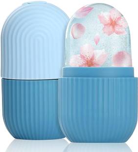 Etszaz Ice Roller for Face,Silicone Facial Massage Ice Mold ( Blue )