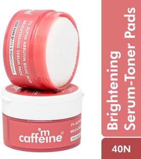 mCaffeine CLEAR GLOW 2% Alpha Arbutin 3% Niacinamide & Kojic Acid Brightening Serum Pads
