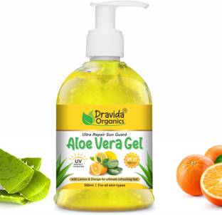 Dravida Organics Sun Guard Aloe Vera Gel With Lemon & Orange-SPF 22