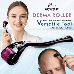 METAVERSE Derma Roller 0.5mm 540 Micro Needles For Hair Growth, Acne Scars Removal Wrinkle
